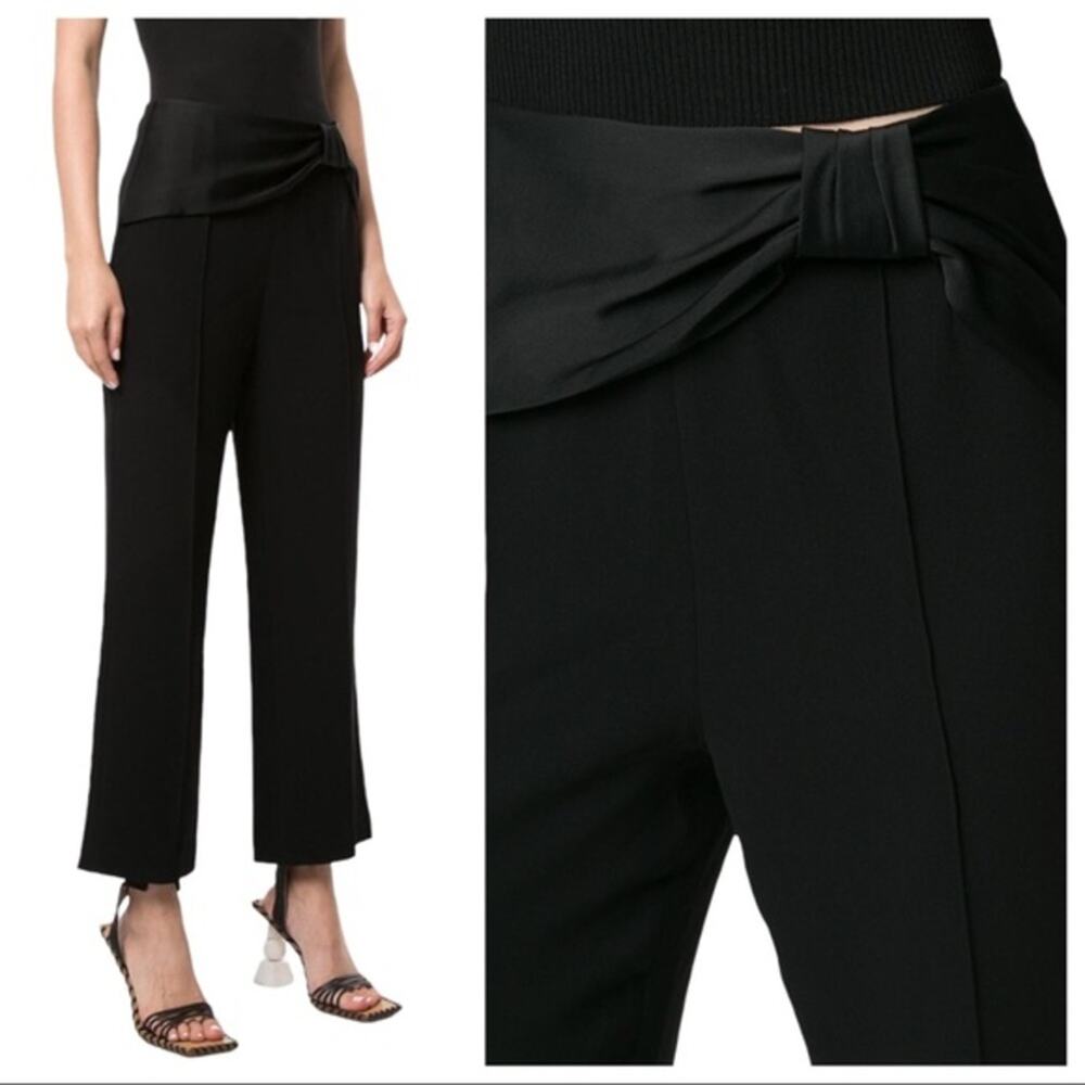 Jonathan Simkhai Sonia Bow Embellished Flare Pants 6 NWOT